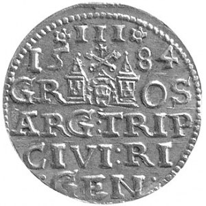 trojak 1584, Ryga, Kurp. 445 R1, Gum. 813