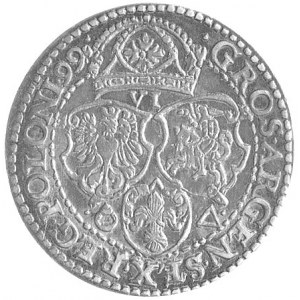 szóstak 1599, Malbork, odmiana z dużą głową króla, Kurp...