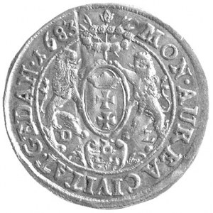 dukat 1683, Gdańsk, H-Cz. 2479 R1, Fr. 36, złoto, 3.50 ...