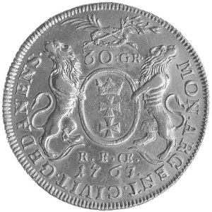 30 groszy (złotówka) 1763, Gdańsk, Kam. 981 R2, ładnie ...