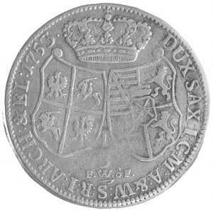 1/3 talara (1/2 guldena) 1753, Drezno, Kam. 1348 R, Mer...