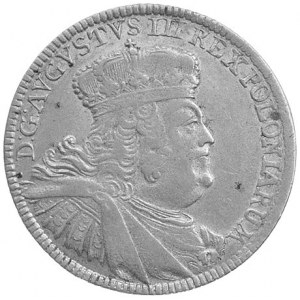 dwuzłotówka (8 groszy) 1756, Lipsk, Kam. 857 R5, T. 20,...