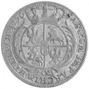 dwuzłotówka (8 groszy) 1756, Lipsk, Kam. 857 R5, T. 20,...