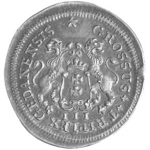 trojak w czystym srebrze 1755, Gdańsk, Kam. 936 R5, Mer...