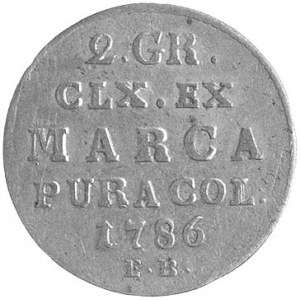 2 grosze srebrne 1786, Warszawa, Plage 271