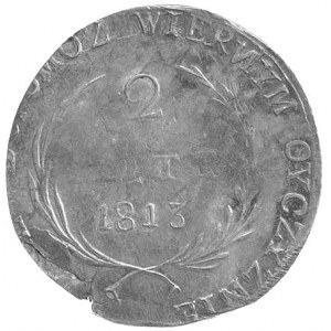 2 złote 1813, Zamość, odmiana z odwróconą literą N, Pla...
