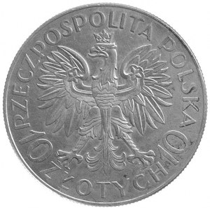 10 złotych 1933, Traugutt, wypukły napis PRÓBA, Parchim...