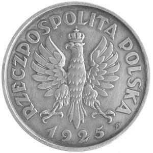 5 złotych 1925, Konstytucja na rewersie 81 perełek, dru...