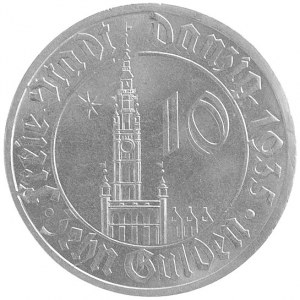 10 guldenów 1935, Berlin, Parchimowicz 69, wyjątkowo pi...