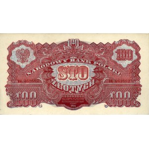 100 złotych 1944, OBOWIĄZKOWE, seria ВК 069601, Pick 11...