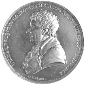 medal autorstwa J. Langa poświęcony Józefowi Ossoliński...