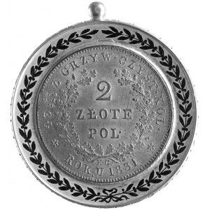 pamiątkowy medalik dziękczynny 1831 r., Aw: Dwuzłotówka...