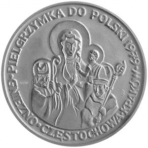 papież Jan Paweł II- I Pielgrzymka do Polski- medal aut...