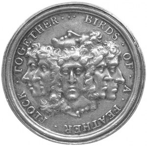 medal satyryczny na angielski Parlament- XVIII w., Aw: ...