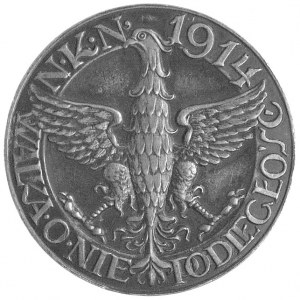 odznaka NKN 1914, mosiądz ciemno oksydowany, 29.0 mm, M...