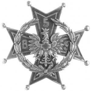 odznaka oficerska 5 batalionu sanitarnego, srebro 45.0 ...