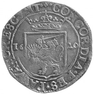 rijksdaalder 1620, Utrecht, Aw: Rycerz z mieczem i tarc...