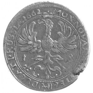 Fryderyk Wilhelm 1640- 1688, ort 1662, Królewiec, Aw: P...