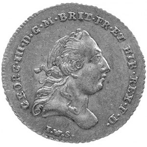 Jerzy III 1760- 1820, 1/6 talara 1786, Clausthal, Aw: G...