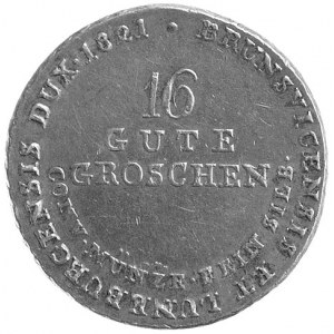 Jerzy IV 1820- 1830, 16 Gute Groschen 1821, Aw: Skacząc...