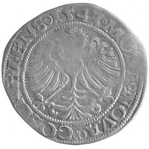 grosz maryjny (Mariengroschen) 1543, Aw: Orzeł, Rw: Mad...