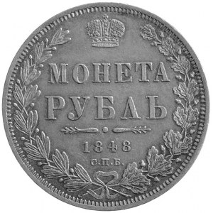 rubel 1848, Petersburg, Uzdenikow 1659, patyna