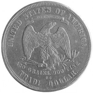 1 dolar 1876 (Trade dollar), Carson City, Aw: Wolność z...