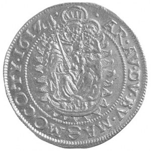 dukat 1612, Krzemnica, Aw: Cesarz stojący w prawo i nap...