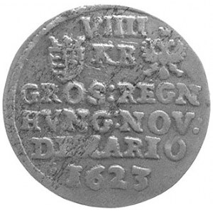 8 denarów 1623, Krzemnica, Aw: Popiersie w prawo i napi...