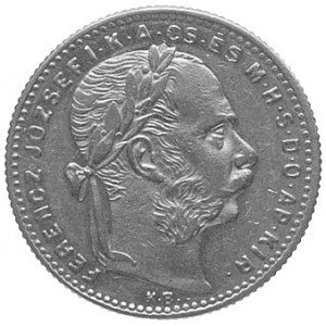 8 florenów = 20 franków 1891, Krzemnica, Fr.87, Huszar ...