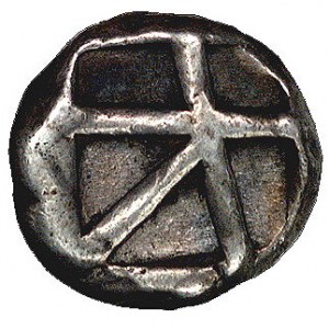Egina, stater 455- 431, Aw: Żółw ze skorupą segmentową,...