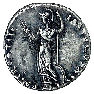 Domicjan 81- 96, denar, Aw: Popiersie w prawo i napis w...