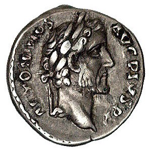 Antonin Pius 138- 161, denar, Aw: Popiersie w wieńcu i ...