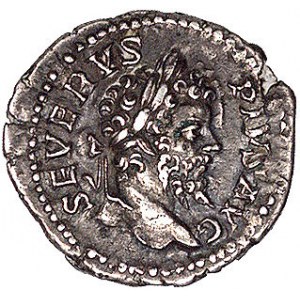 Septymiusz Sewer 193- 211, denar, Aw: Popiersie w wieńc...