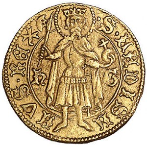 dukat- Hermannstadt 1441 r., Aw: Czteropolowa tarcza he...