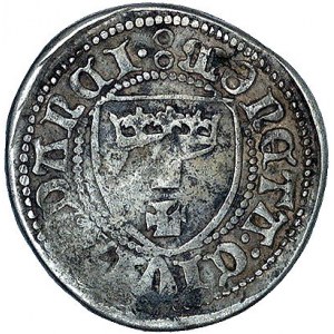 szeląg gdański- moneta fantazyjna, Aw: Orzeł w tarczy i...