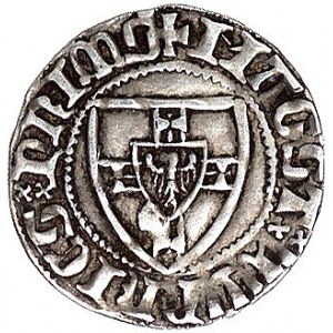 Winrych von Kniprode 1351- 1382, szeląg, Aw: Tarcza wie...