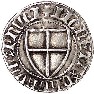 Winrych von Kniprode 1351- 1382, szeląg, Aw: Tarcza wie...