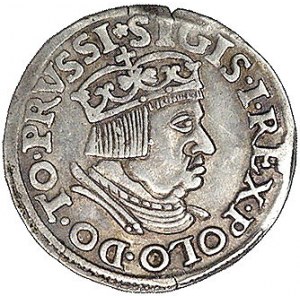 trojak 1536, Gdańsk, Kurp. 500 R1, Gum. 569, drobne rys...