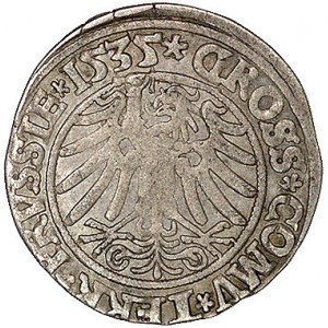 grosz 1535, Toruń, Kurp. 329 R, Gum. 531, patyna