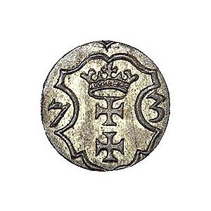 denar 1573, Gdańsk, Kurp. 1001 R2, Gum. 656, moneta rza...