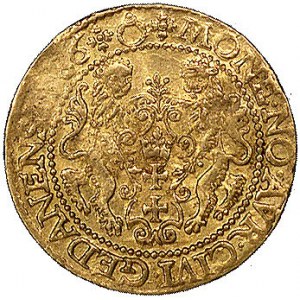 dukat 1586, Gdańsk, H-Cz. 770 R 1, Fr. 3, złoto, 3.50 g...