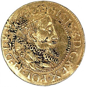 dukat 1614, Gdańsk, H-Cz. 1326 R4, Fr. 10, T. 25, złoto...