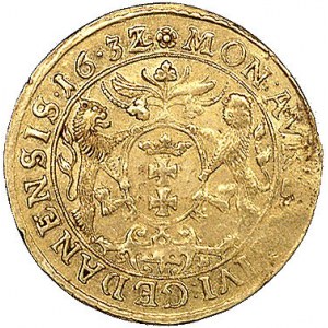 dukat 1632/1, Gdańsk, podobny jak H-Cz. 1657 R - przebi...