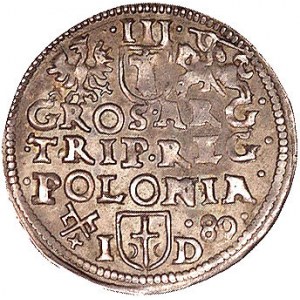 trojak 1589, Poznań, Wal. II 5, Kurp. 558 R1, ładny egz...