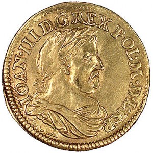 dukat 1677, Gdańsk, H-Cz. 2437 R2, Fr. 36, złoto, 3.42 ...
