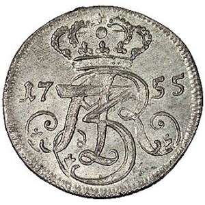 trojak 1755, Gdańsk, Kam. 935 R2, Merseb. 1803, ładnie ...