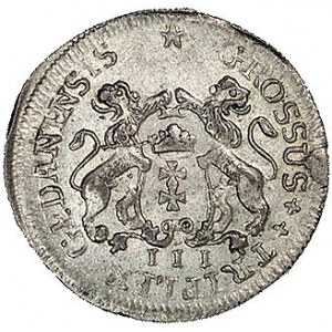 trojak 1755, Gdańsk, Kam. 935 R2, Merseb. 1803, ładnie ...