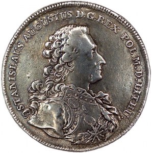talar 1766, Warszawa, popiersie króla w zbroi, po dacie...