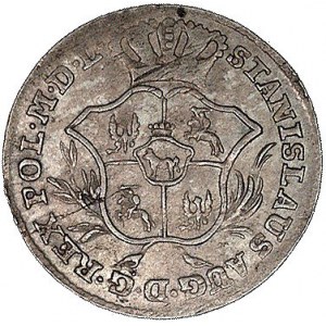 2 grosze srebrne 1770, Warszawa, Plage 252, na rewersie...